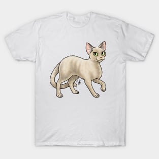 Cat - Devon Rex - Tan T-Shirt